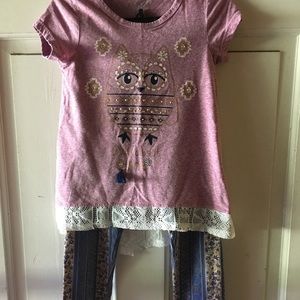 Owl Outfit. Size 8 (both top & pants)